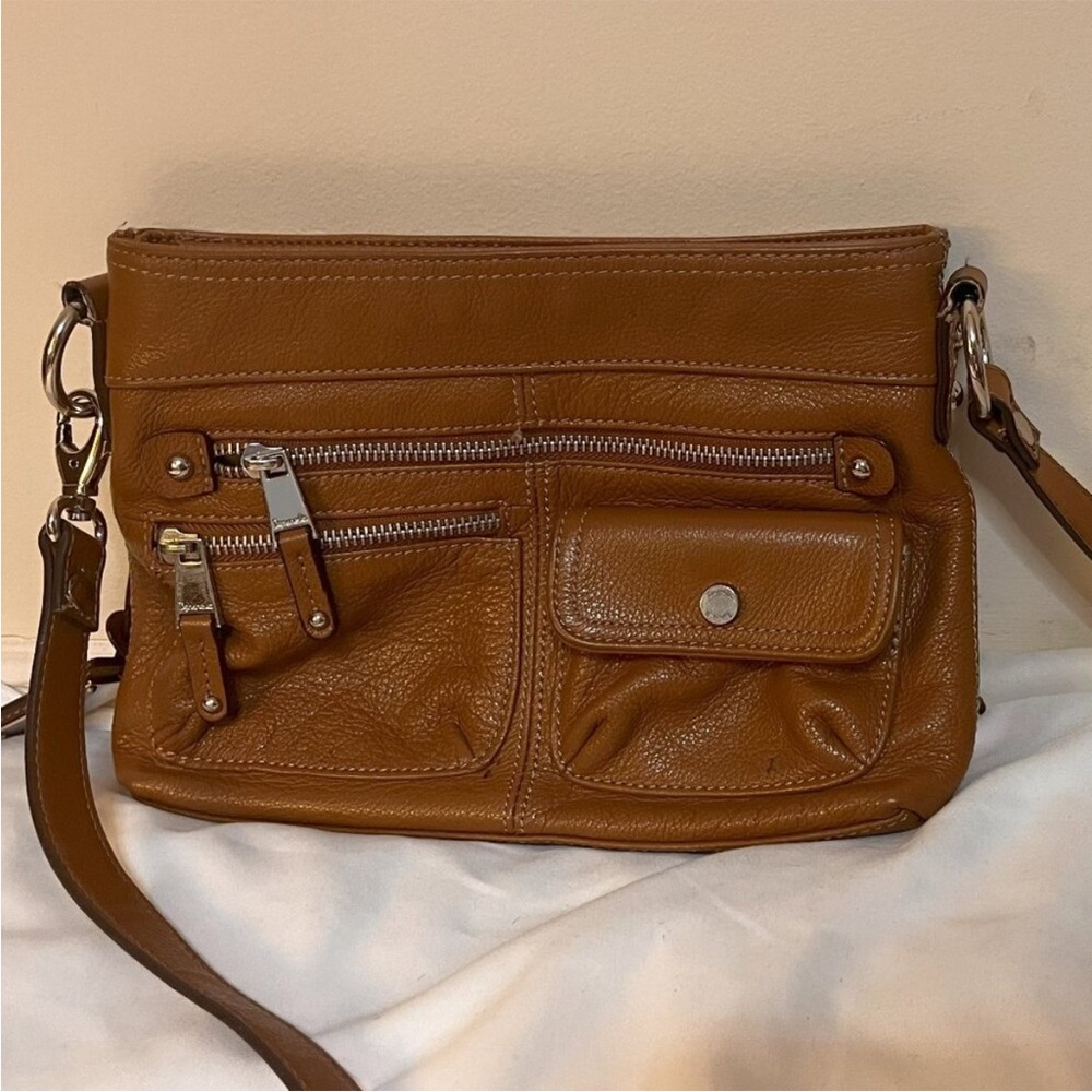Tignanello Leather Brown Crossbody Bag Italian Leather